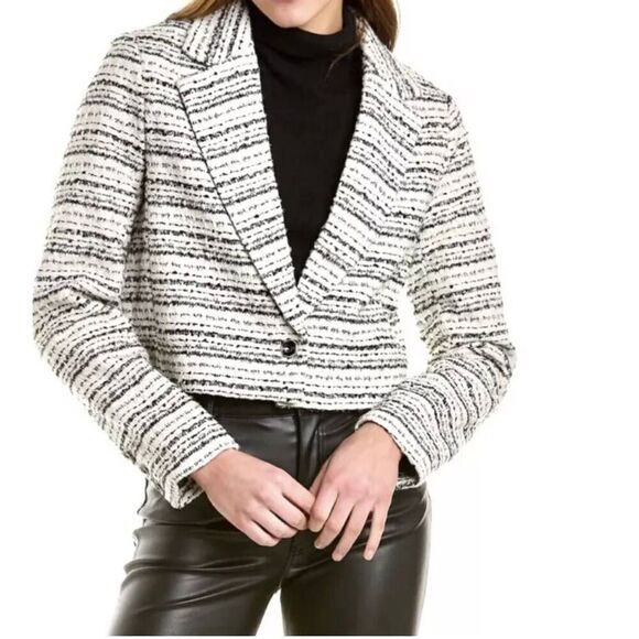 Bagetelle NWT tweed cropped blazer 1 button size xl - Picture 1 of 11
